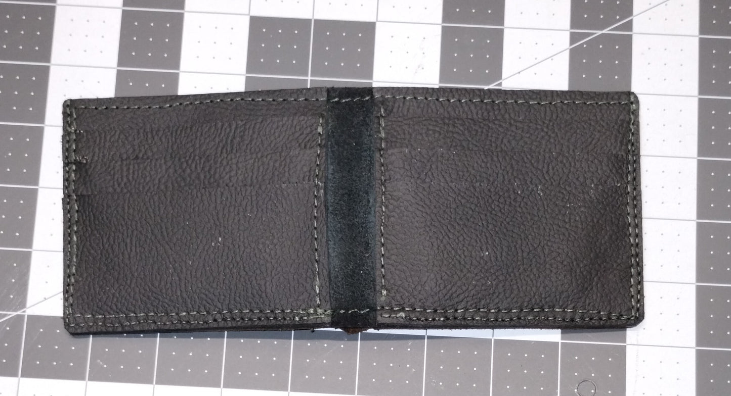 Hand made 6 slot leather wallet