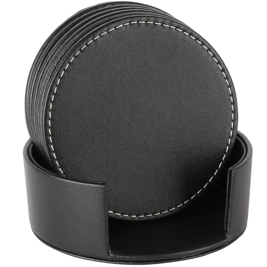 Leather Coasters for Drinks (6 Pack),