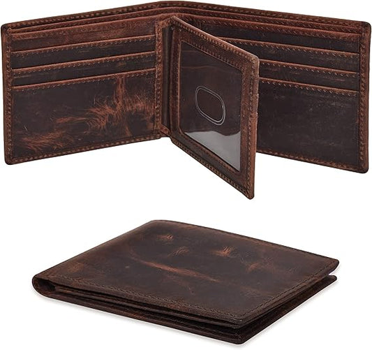 Leather Wallet for Men - RFID Bifold